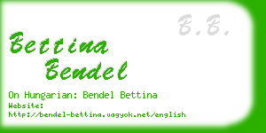 bettina bendel business card